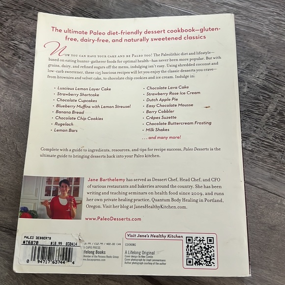 Paleo Desserts recipe book by Jane Barthelemy - Picture 2 of 2